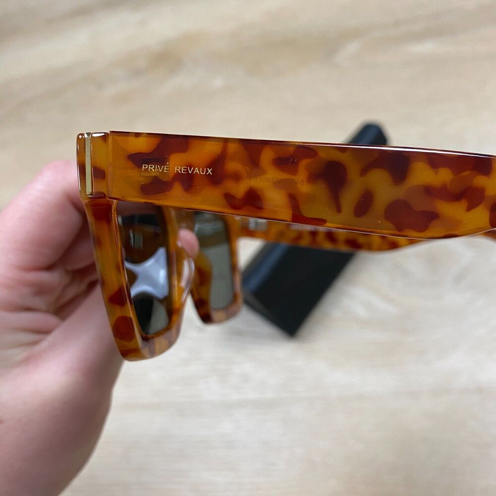 Prive Reaux Polarized Vice City Sunglasses Color Honey Tort - Picture 5 of 10
